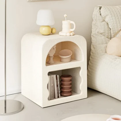 Bedside Table Nightstands White Cabinet Wooden